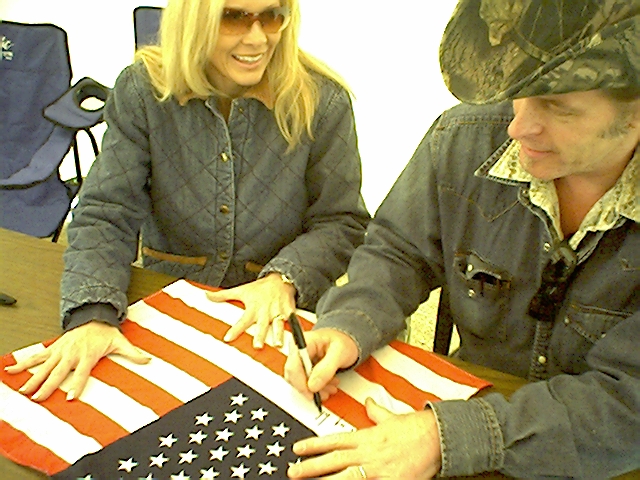 T & S signin' my flag......